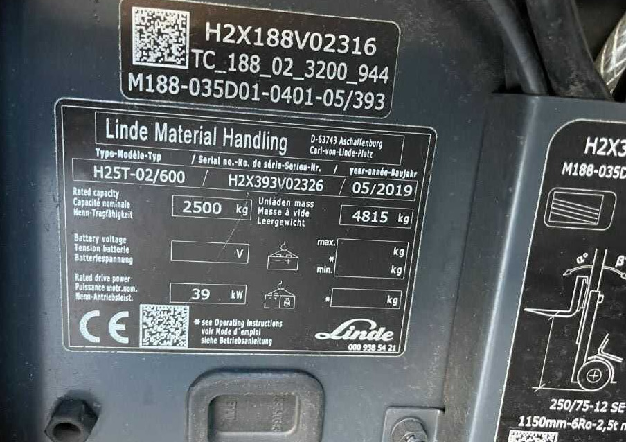 Linde H25T-02/600 - Forklift LPG: gambar 4 Linde H25T-02/600 - Forklift LPG: gambar 4