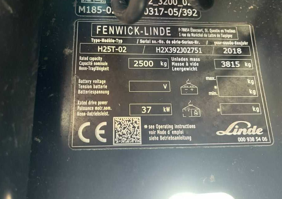 Linde H25T-02 - Forklift LPG: gambar 4 Linde H25T-02 - Forklift LPG: gambar 4