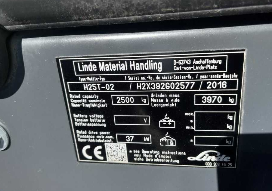 Linde H25T-02 - Forklift LPG: gambar 2 Linde H25T-02 - Forklift LPG: gambar 2