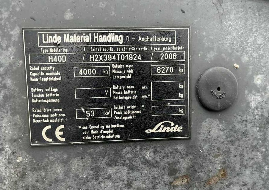 Linde H40D - Forklift diesel: gambar 4 Linde H40D - Forklift diesel: gambar 4