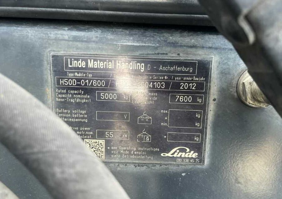 Linde H50D-01/600 - Forklift diesel: gambar 4 Linde H50D-01/600 - Forklift diesel: gambar 4