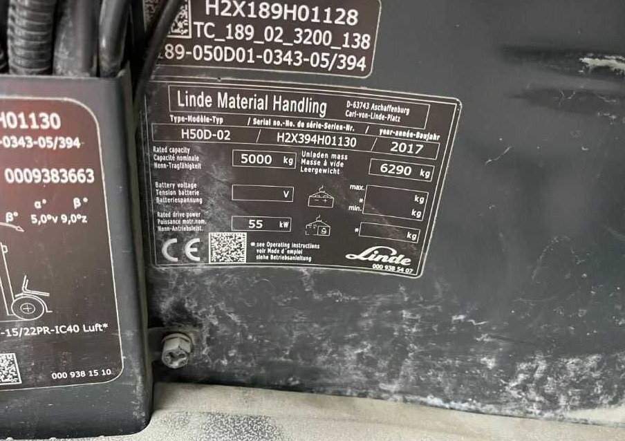 Linde H50D-01 - Forklift diesel: gambar 4 Linde H50D-01 - Forklift diesel: gambar 4