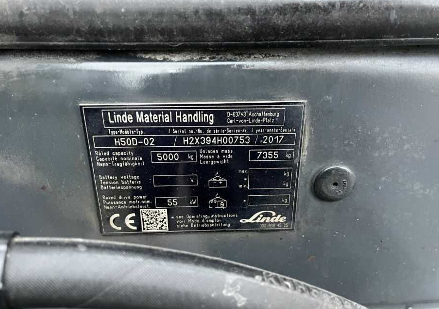 Linde H50D-02 - Forklift diesel: gambar 4 Linde H50D-02 - Forklift diesel: gambar 4