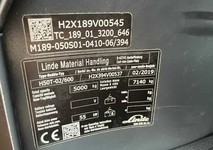 Linde H50T-02/600 - Forklift LPG: gambar 4 Linde H50T-02/600 - Forklift LPG: gambar 4