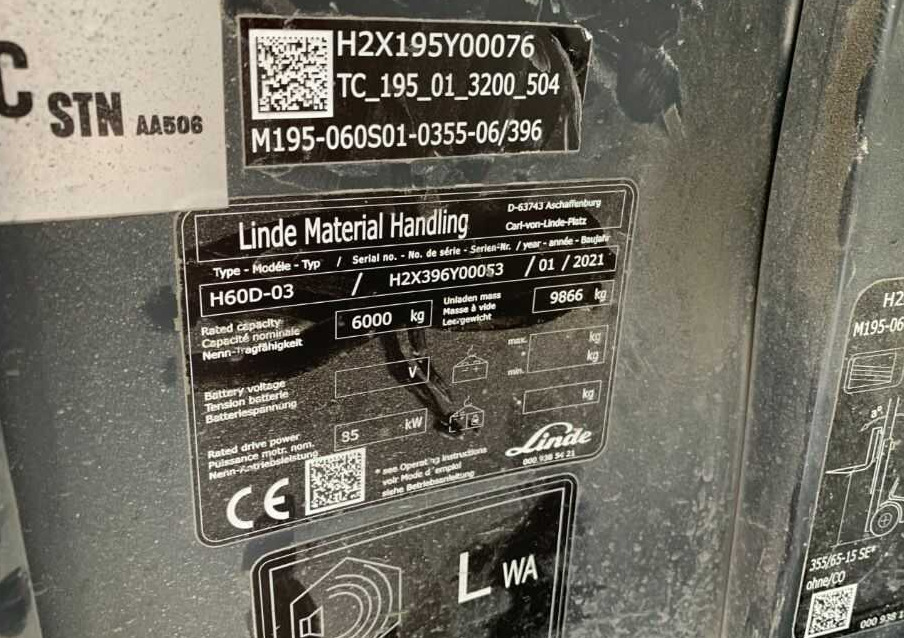 Linde H60D-03 - Forklift diesel: gambar 4 Linde H60D-03 - Forklift diesel: gambar 4