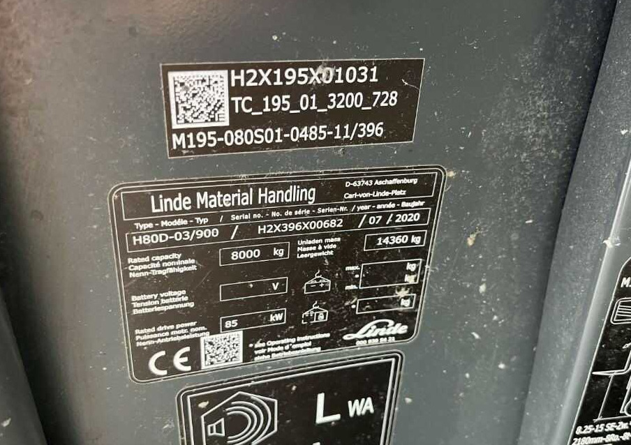 Linde H80D-03/900 - Forklift diesel: gambar 4 Linde H80D-03/900 - Forklift diesel: gambar 4