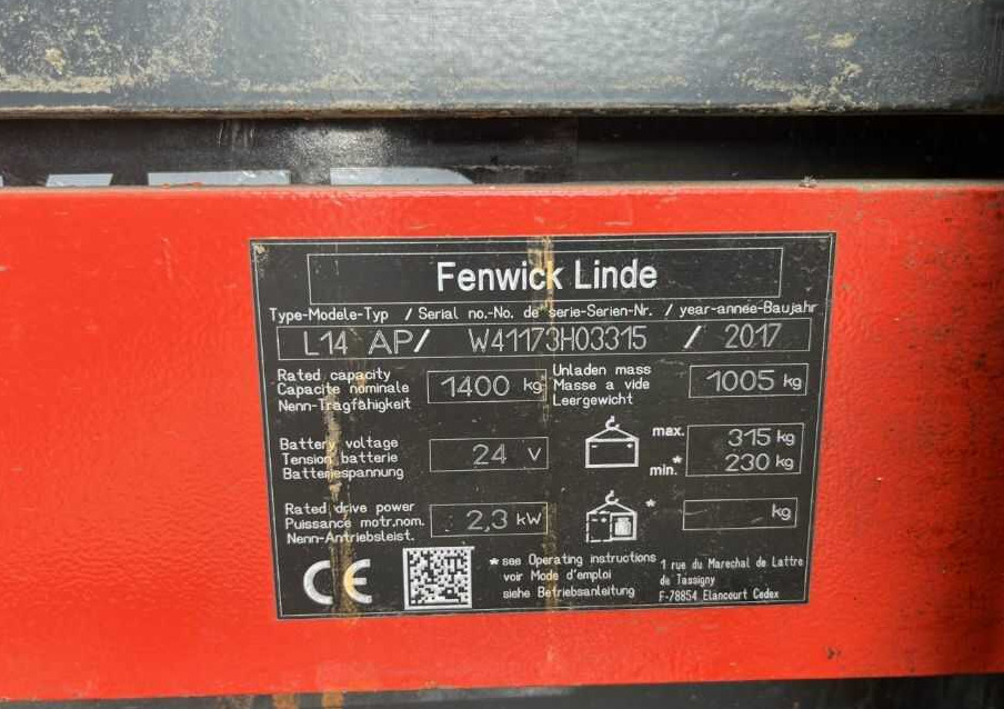 Linde L14AP - Penumpuk: gambar 4 Linde L14AP - Penumpuk: gambar 4