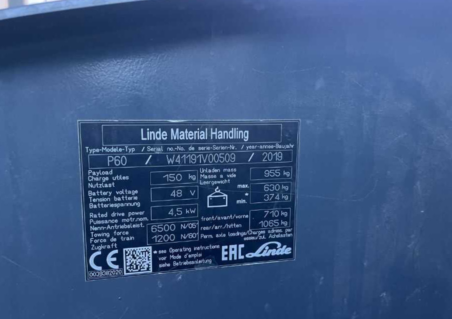 Linde P60 - Traktor derek: gambar 4 Linde P60 - Traktor derek: gambar 4