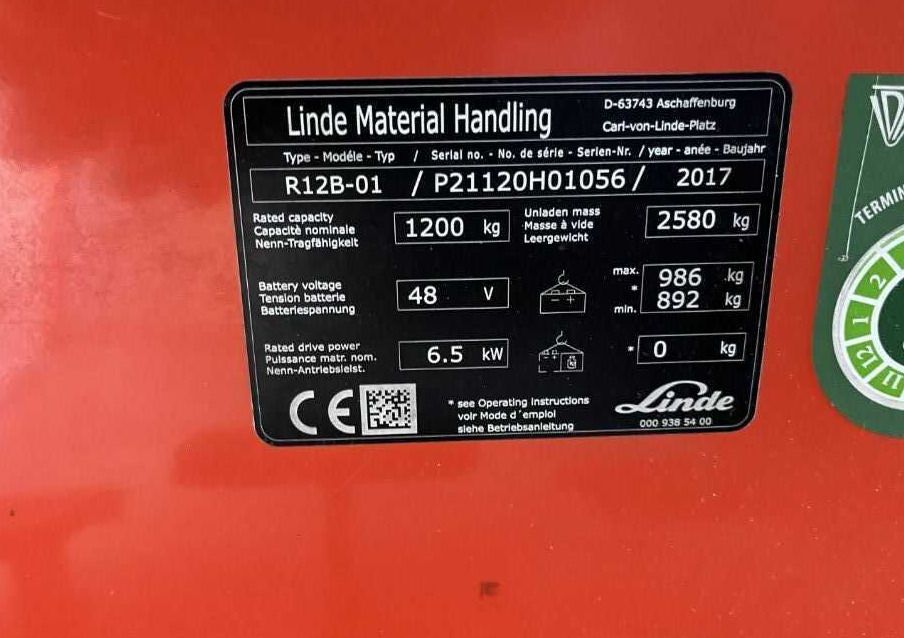 Linde R12B - Jangkauan truk: gambar 4 Linde R12B - Jangkauan truk: gambar 4