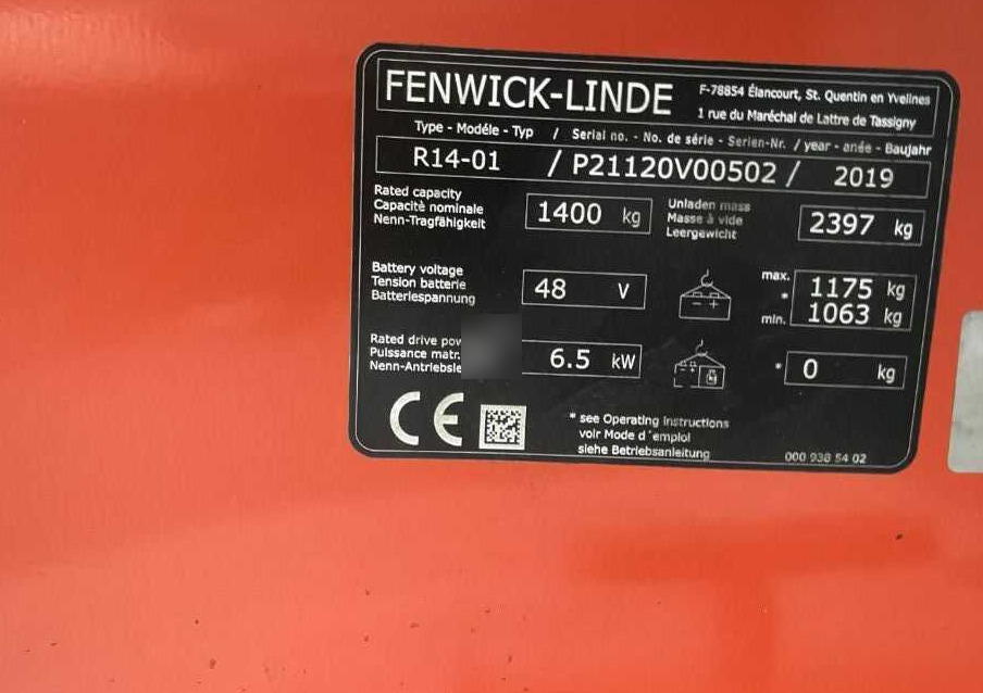 Linde R14-01 - Jangkauan truk: gambar 4 Linde R14-01 - Jangkauan truk: gambar 4