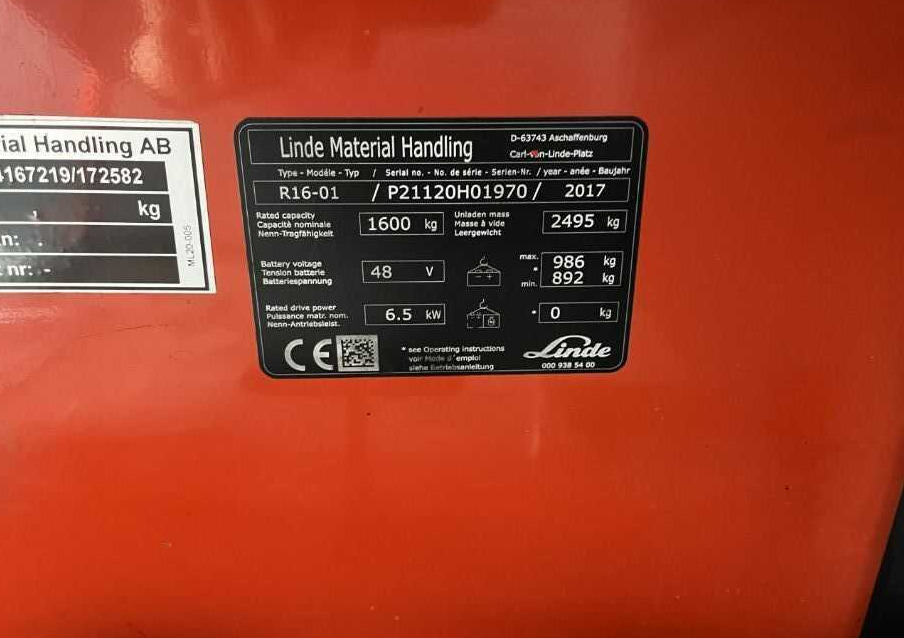Linde R16-01 - Jangkauan truk: gambar 4 Linde R16-01 - Jangkauan truk: gambar 4