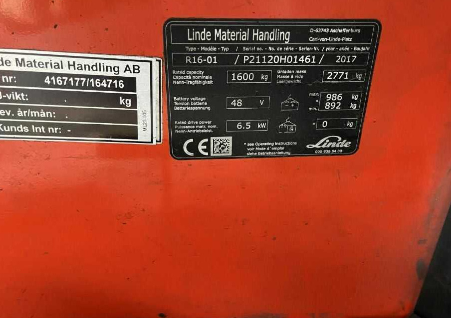 Linde R16-01 - Jangkauan truk: gambar 4 Linde R16-01 - Jangkauan truk: gambar 4