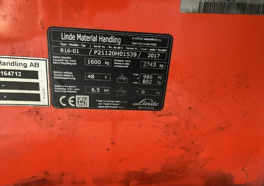 Linde R16-01 - Jangkauan truk: gambar 4 Linde R16-01 - Jangkauan truk: gambar 4