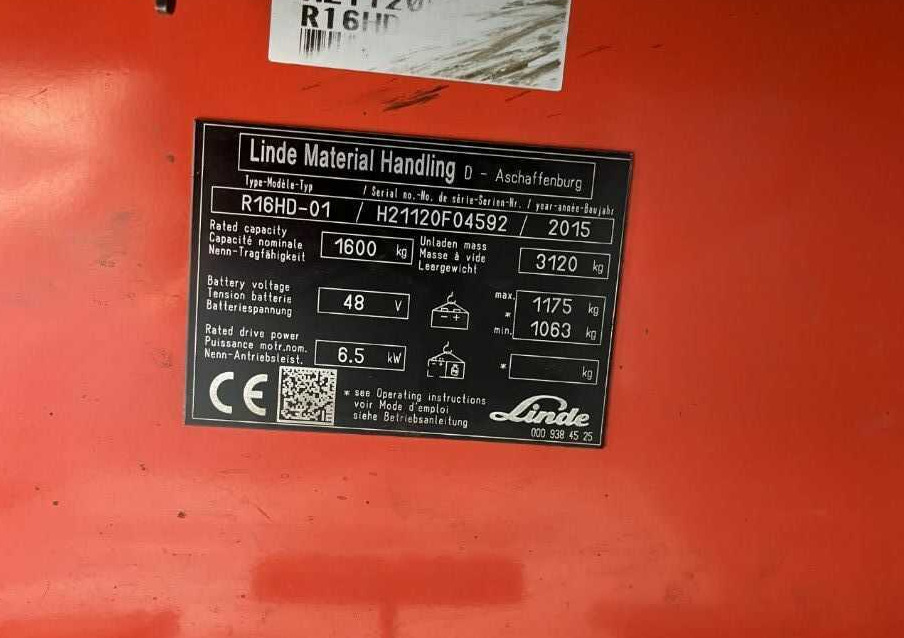 Linde R16HD-01 - Jangkauan truk: gambar 4 Linde R16HD-01 - Jangkauan truk: gambar 4