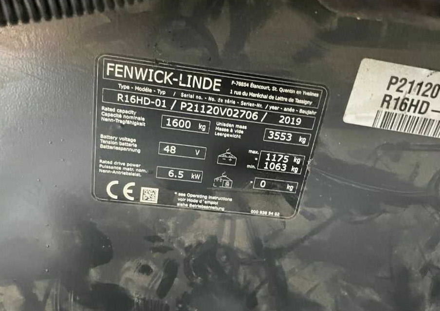 Linde R16HD-01 - Jangkauan truk: gambar 4 Linde R16HD-01 - Jangkauan truk: gambar 4