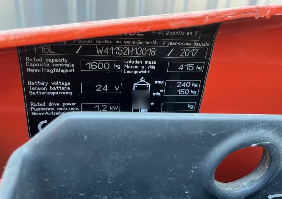 Linde T16L - Truk pallet: gambar 4 Linde T16L - Truk pallet: gambar 4