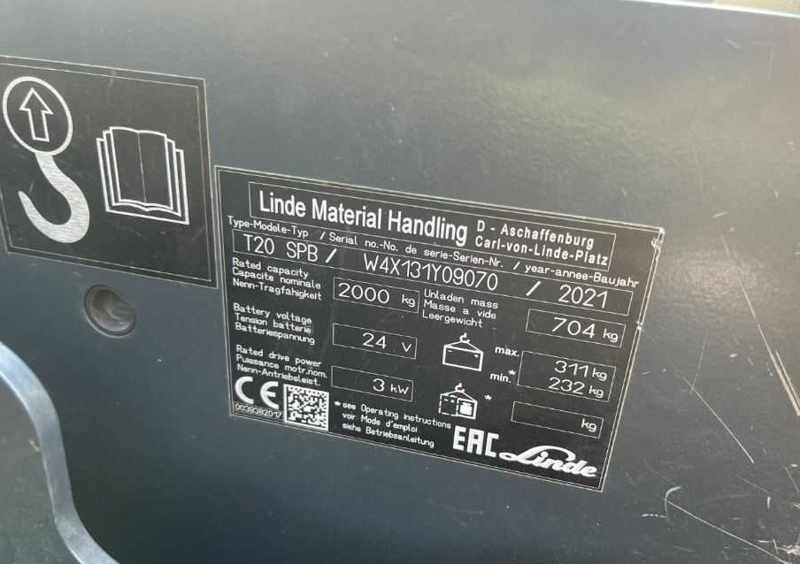 Linde T20SPB - Truk pallet: gambar 4 Linde T20SPB - Truk pallet: gambar 4