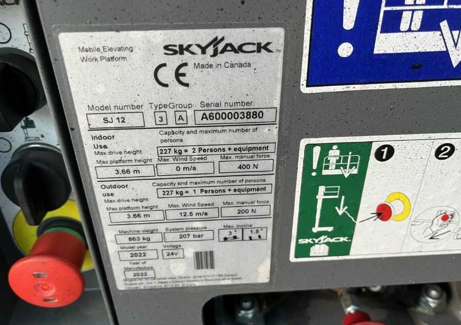 Skyjack SJ12 - Lift tiang vertikal: gambar 4 Skyjack SJ12 - Lift tiang vertikal: gambar 4