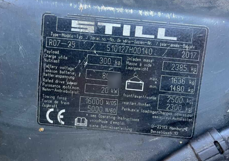 Still R07-25 - Traktor derek: gambar 4 Still R07-25 - Traktor derek: gambar 4