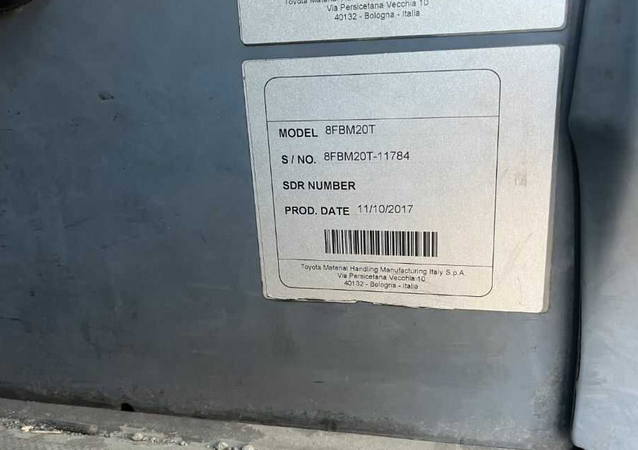 Toyota 8FBM20T - Forklift listrik: gambar 5 Toyota 8FBM20T - Forklift listrik: gambar 5