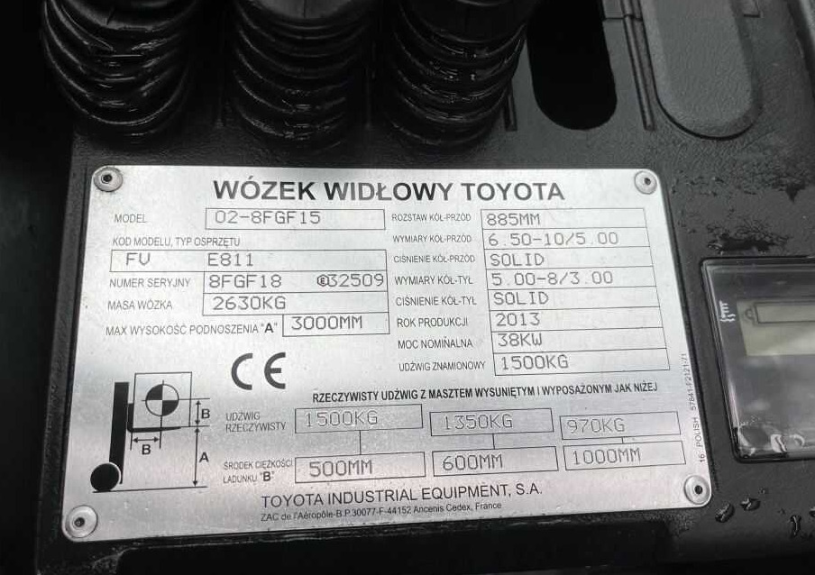 Toyota 8FGF15 - Forklift LPG: gambar 4 Toyota 8FGF15 - Forklift LPG: gambar 4