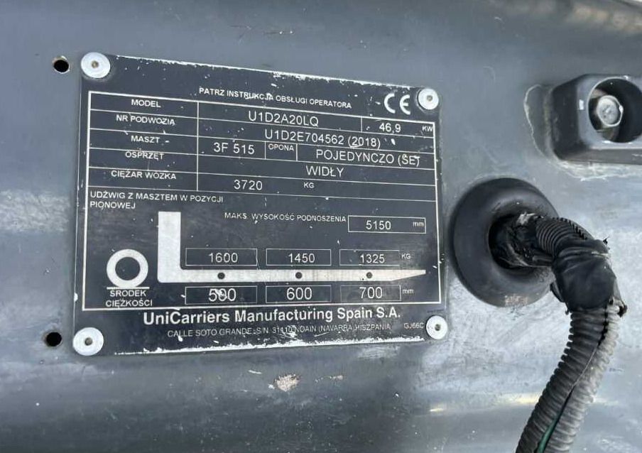 Unicarriers U1D2A20LQ - Forklift LPG: gambar 4 Unicarriers U1D2A20LQ - Forklift LPG: gambar 4