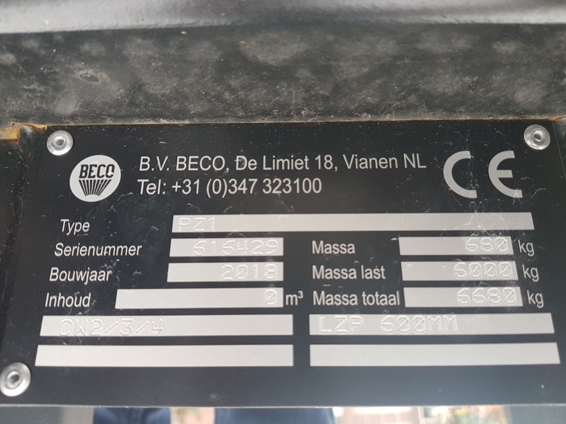 Beco PZ1 palletbord - Garpu rumput untuk Peralatan untuk menangani material: gambar 4 Beco PZ1 palletbord - Garpu rumput untuk Peralatan untuk menangani material: gambar 4