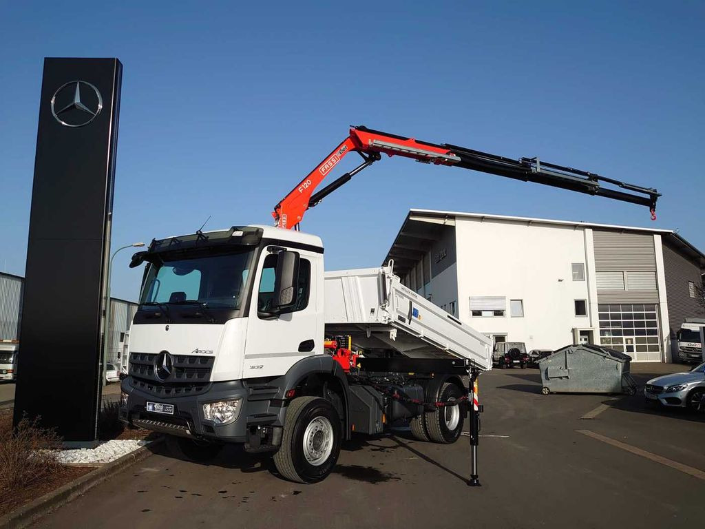 Mercedes-Benz Arocs 1832 KK 4x2 Kipper+Kran Fassi F120+Funk - Truk jungkit, Truk derek: gambar 2 Mercedes-Benz Arocs 1832 KK 4x2 Kipper+Kran Fassi F120+Funk - Truk jungkit, Truk derek: gambar 2