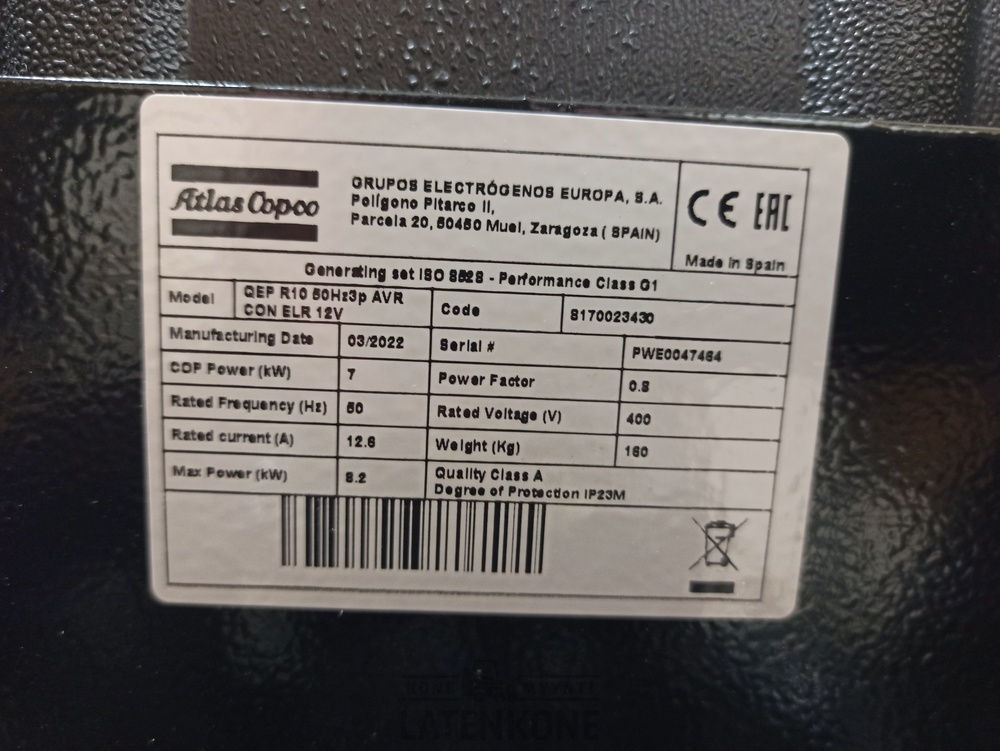 Genset Atlas Copco QEP R10 Diesel Generaattori: gambar 17