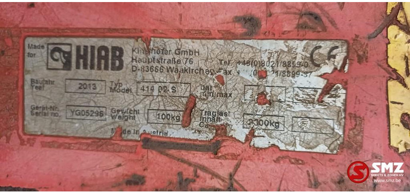 Hiab Occ palletbord 414-02-S Hiab - Lampiran untuk Peralatan untuk menangani material: gambar 5 Hiab Occ palletbord 414-02-S Hiab - Lampiran untuk Peralatan untuk menangani material: gambar 5