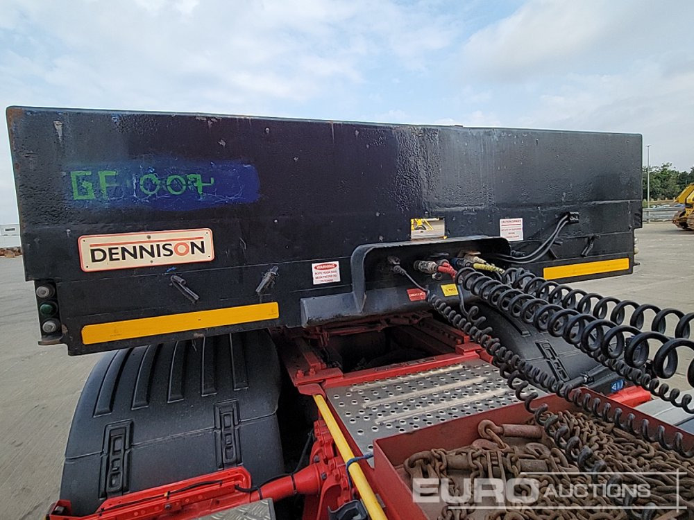 Semi-trailer low bed 2001 Dennison Trailers Tri Axle Step Frame Low Loader, Hydraulic Ramps, Out Riggers: gambar 8