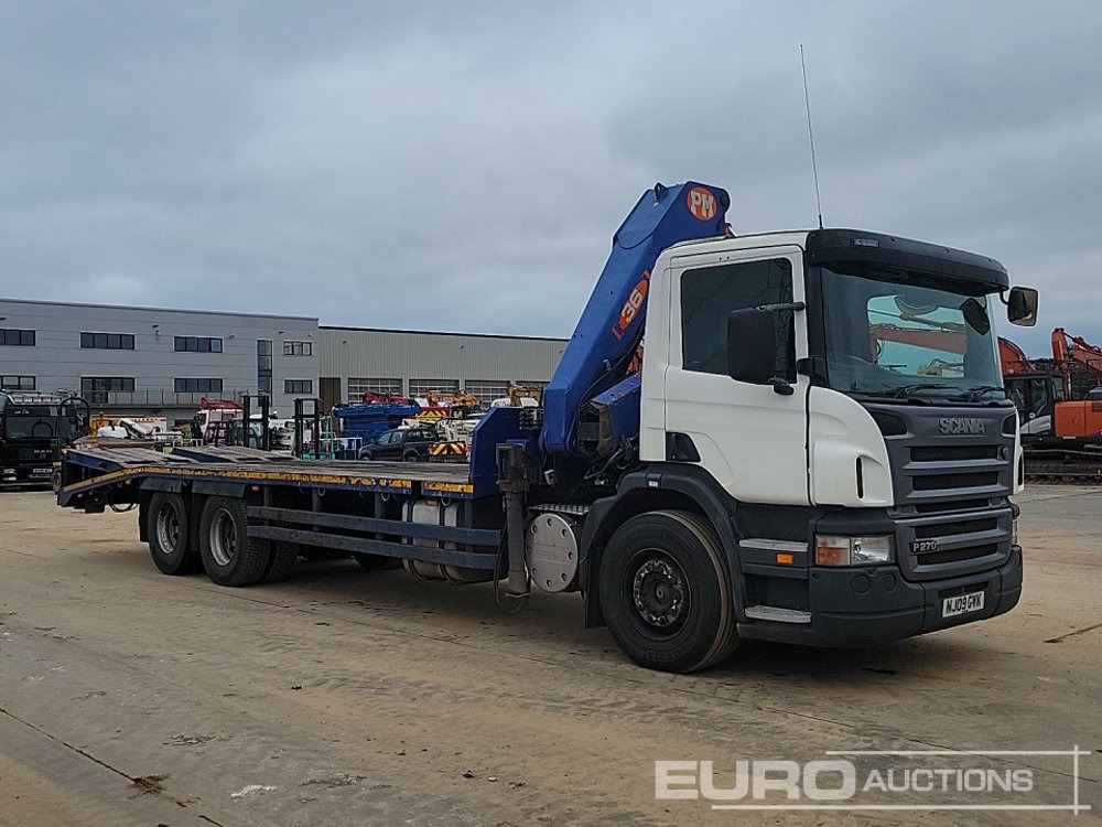 Truk flatbed untuk pengangkutan mesin berat 2009 Scania P270: gambar 7