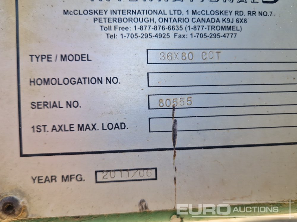 Konveyor 2011 McCloskey ST80: gambar 33