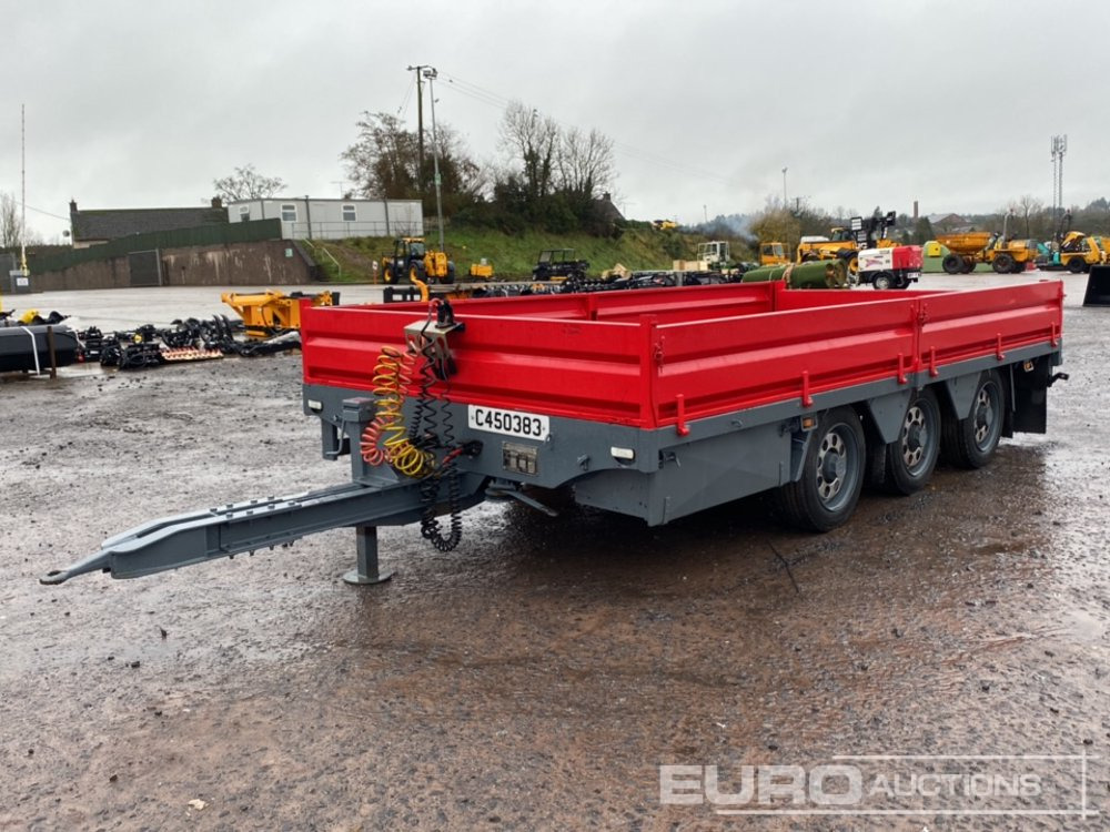 2013 Dooley 10 Ton Tri-Axle Drop Side Drag Trailer - Trailer flatbed: gambar 1 2013 Dooley 10 Ton Tri-Axle Drop Side Drag Trailer - Trailer flatbed: gambar 1