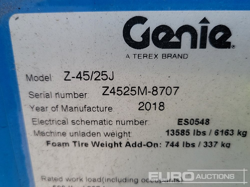 Platform pengangkat 2018 Genie Z-45/25J: gambar 42