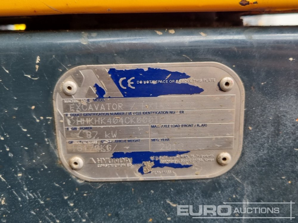 Ekskavator perayap 2019 Hyundai HX145LCR: gambar 44