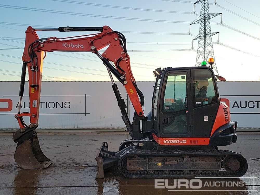 2019 Kubota KX080-4A - Ekskavator mini: gambar 2 2019 Kubota KX080-4A - Ekskavator mini: gambar 2