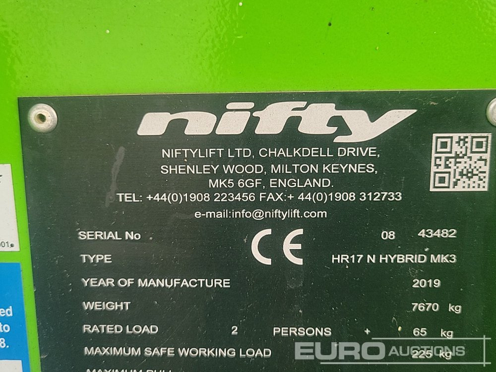 Platform pengangkat 2019 Niftylift HR17N Hybrid: gambar 43
