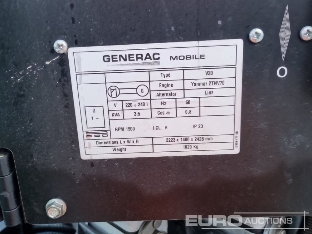 Menara penerangan 2020 Generac V20: gambar 35 Menara penerangan 2020 Generac V20: gambar 35