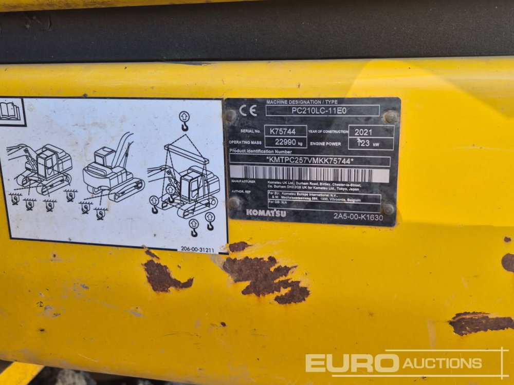 2021 Komatsu PC210LC-11E0 - Ekskavator perayap: gambar 2 2021 Komatsu PC210LC-11E0 - Ekskavator perayap: gambar 2