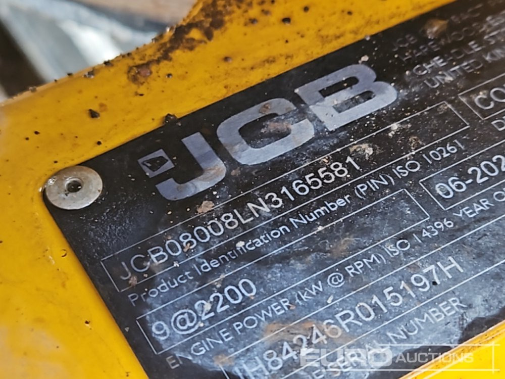 Ekskavator mini 2022 JCB 8008CTS: gambar 47