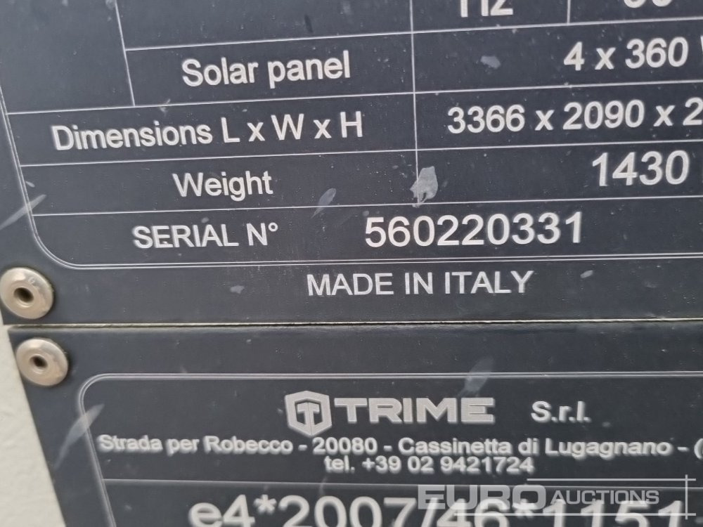 Menara penerangan 2022 Trime X-Solar Single Axle Solar Powered LED Lighting Tower: gambar 34 Menara penerangan 2022 Trime X-Solar Single Axle Solar Powered LED Lighting Tower: gambar 34