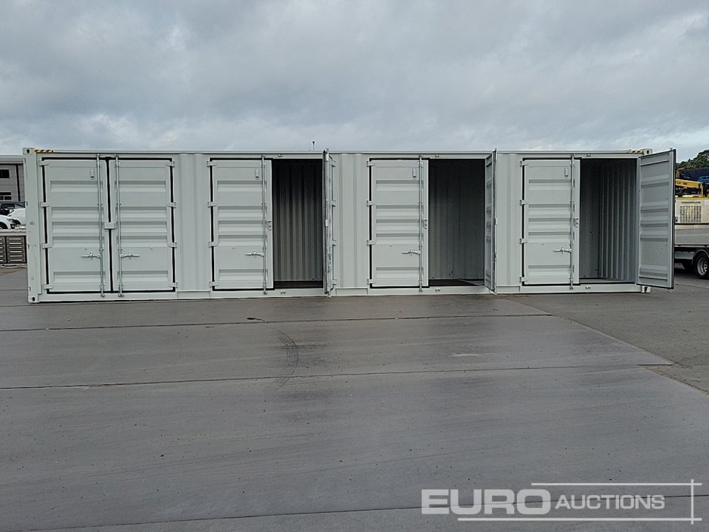 40' x 8' High Cube Container, 4 Side Doors, 1 End Door (Cannot Be Reconsigned) - Kontainer pengiriman: gambar 1 40' x 8' High Cube Container, 4 Side Doors, 1 End Door (Cannot Be Reconsigned) - Kontainer pengiriman: gambar 1