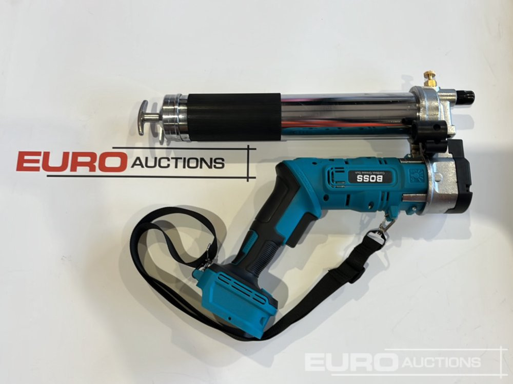 Membangun inventaris Boss 21 Volt Lithium Battery Cordless Grease Gun, 2 Batteries, Charger, Case, Shoulder Strap, Extension Pieces and Fittings: gambar 11
