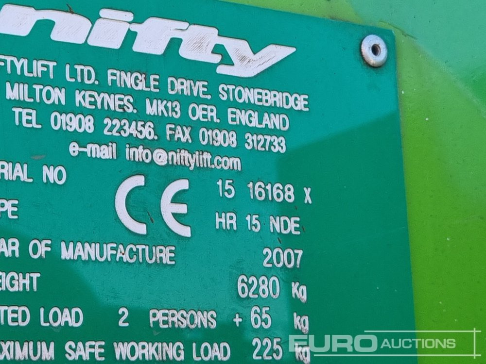 Platform pengangkat Niftylift HR15NDE: gambar 38