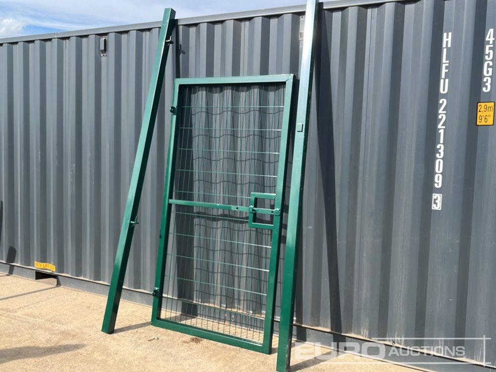 Peralatan pertanian 1.2m x 2.4m Pedestrian Gate, Heavy Duty Galvanized Powder Coated, 80mm x 80mm x 3m Post (2 of), Assembly Kit (Green): gambar 11
