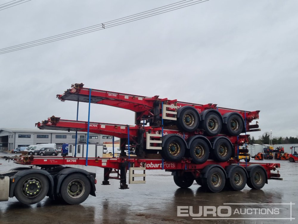 SDC Tri Axle Sliding Skeletal Trailer (3 of) - Semi-trailer flatbed: gambar 1 SDC Tri Axle Sliding Skeletal Trailer (3 of) - Semi-trailer flatbed: gambar 1