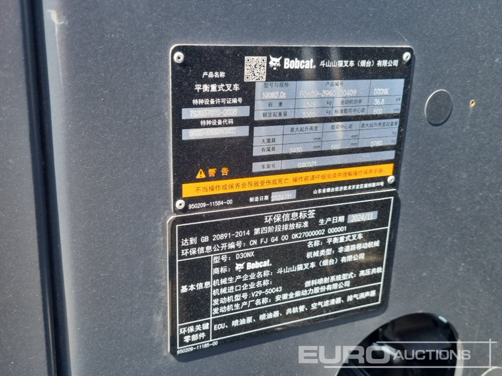 Forklift Unused 2024 Bobcat D30NX: gambar 40