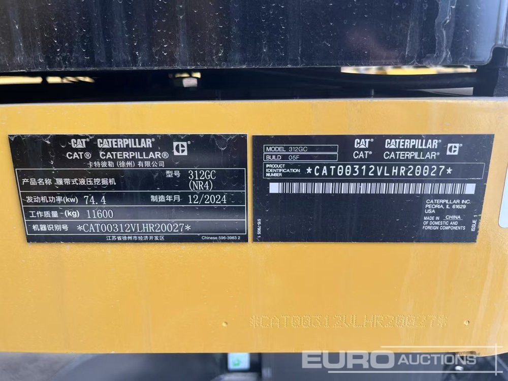 Unused 2024 CAT 312GC - Ekskavator perayap: gambar 3 Unused 2024 CAT 312GC - Ekskavator perayap: gambar 3