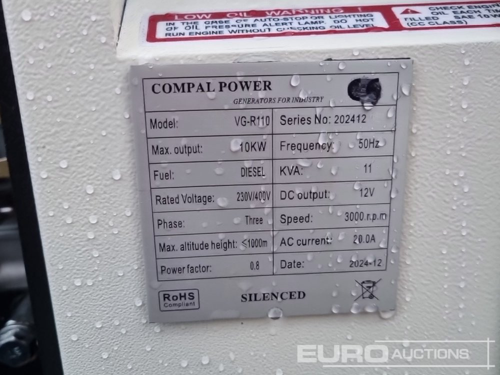 Genset Unused 2024 Compal Power VG-R110: gambar 24
